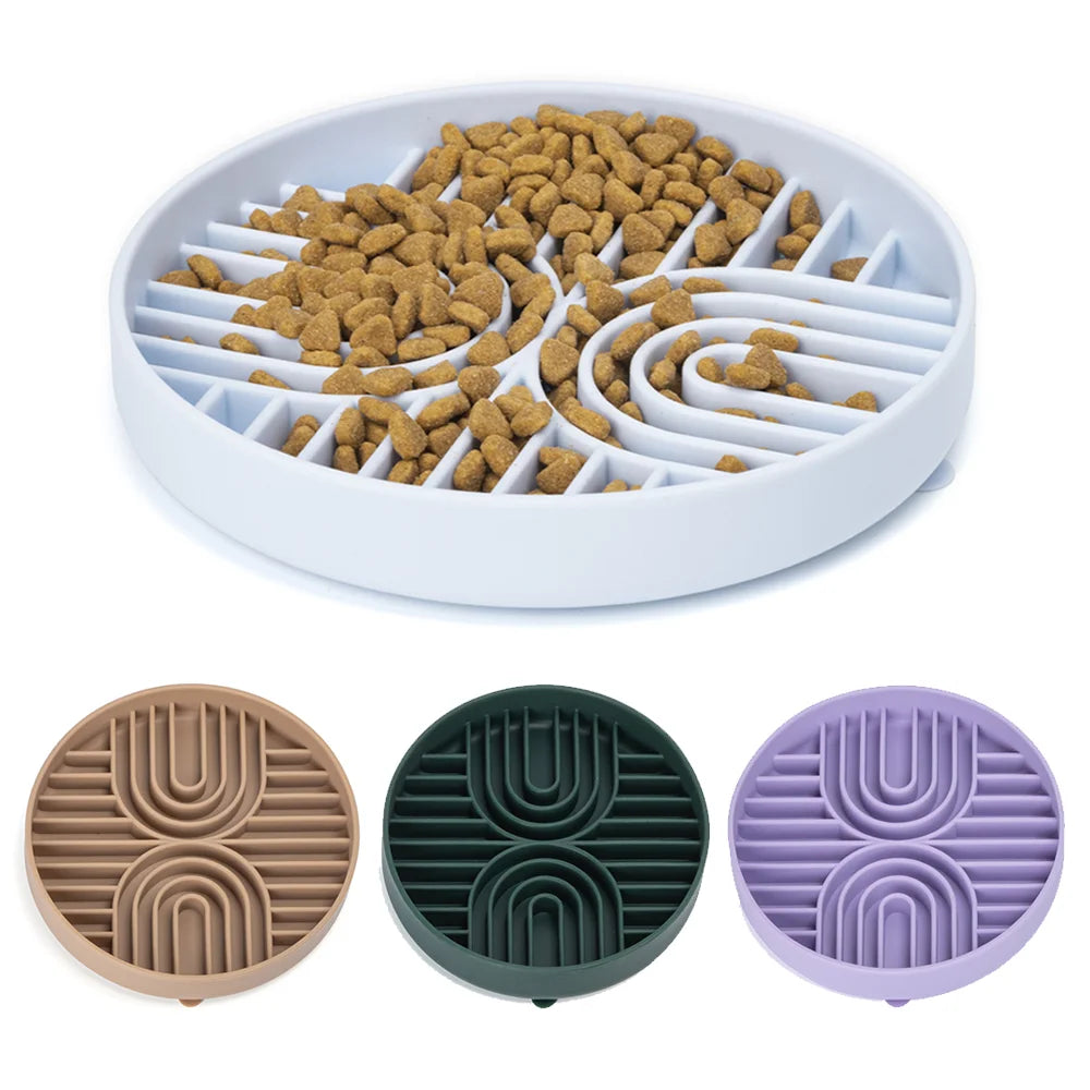 Slow Feeder Disperses Attention, Suitable for High-Energy Pets, Anxiety, Boring and Calming The Perfect Paving Mat Is Suitable for Snacks, Food, Peanut Butter and Yogger. Pet Feeding Pet Slow Food Plate, Dog and Cat